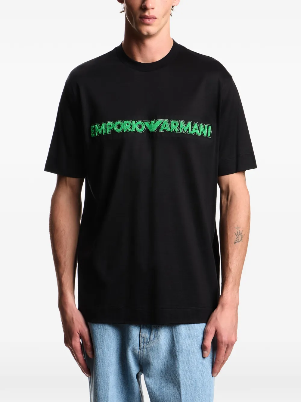 Emporio Armani T-shirt met logo Zwart