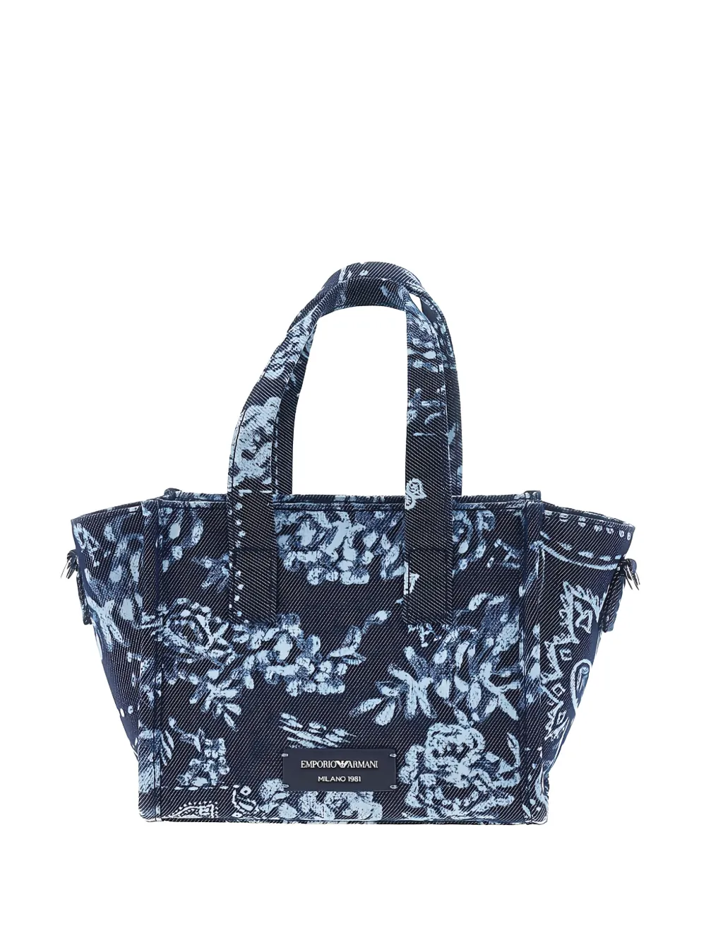 Emporio Armani floral-pattern tote bag - Blu