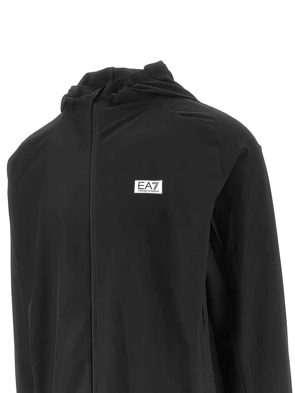 Ea7 Emporio Armani Hoodie met rits Zwart