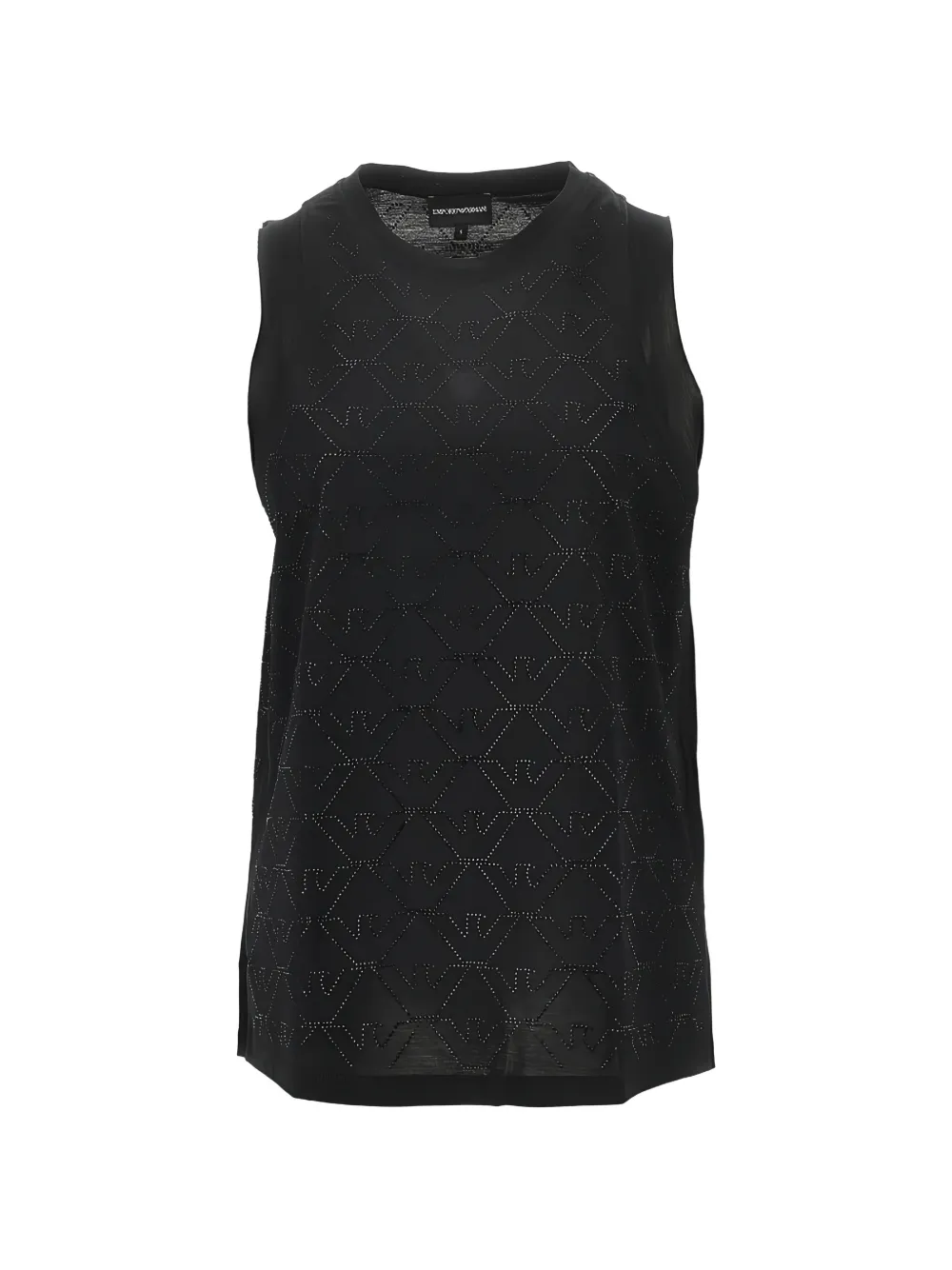 Emporio Armani pattern vest - Nero