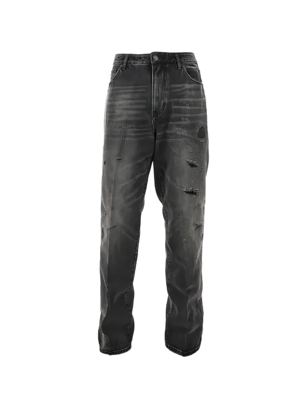 Emporio Armani J22 ダメージ ジーンズ | グレー | FARFETCH JP