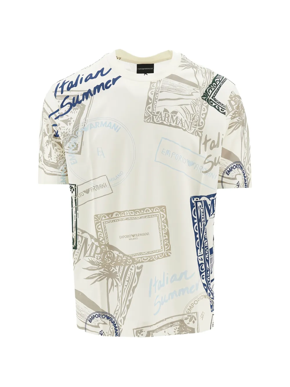 Emporio Armani printed T-shirt - Nude