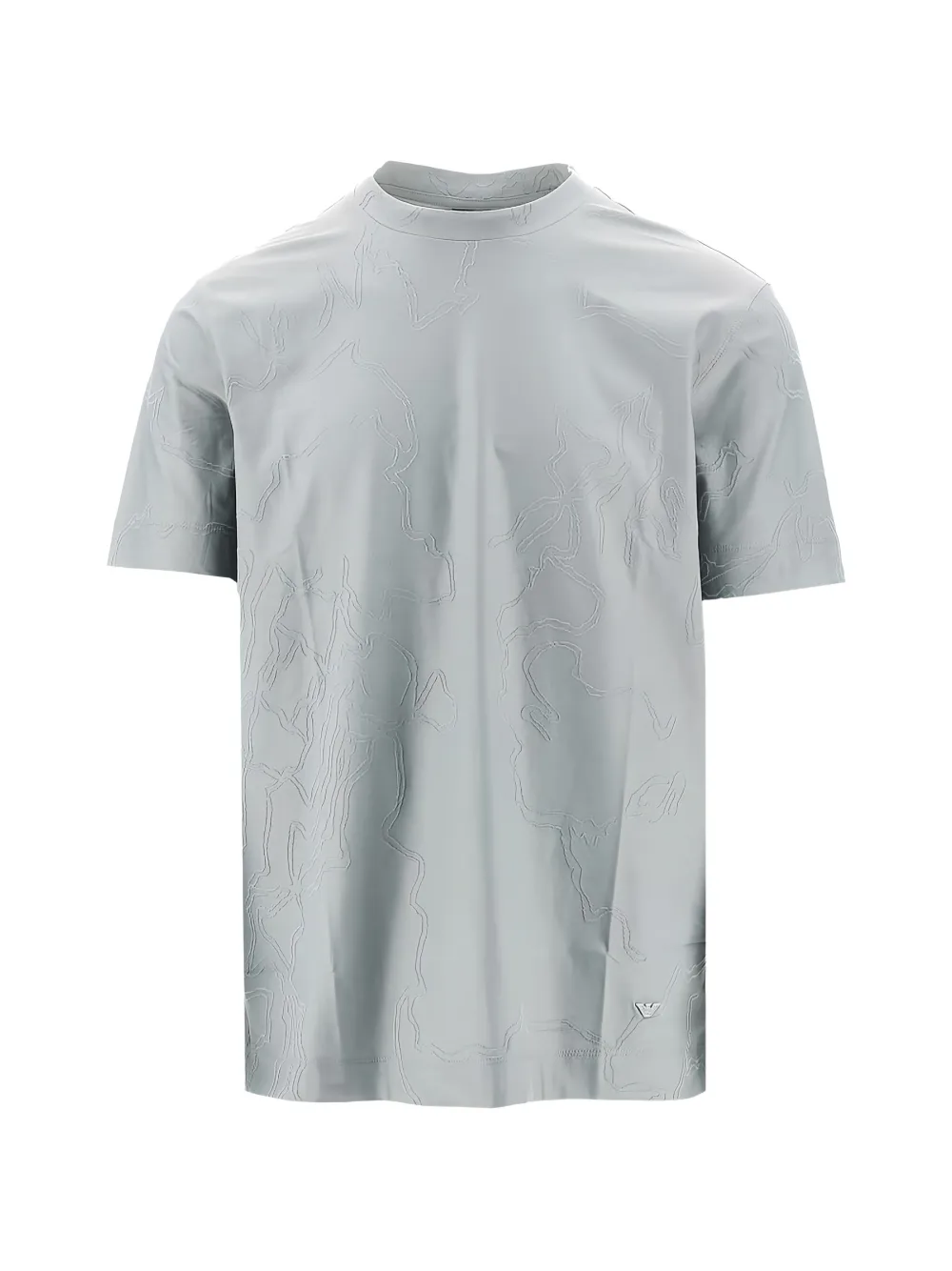 Emporio Armani textured T-shirt - Grigio