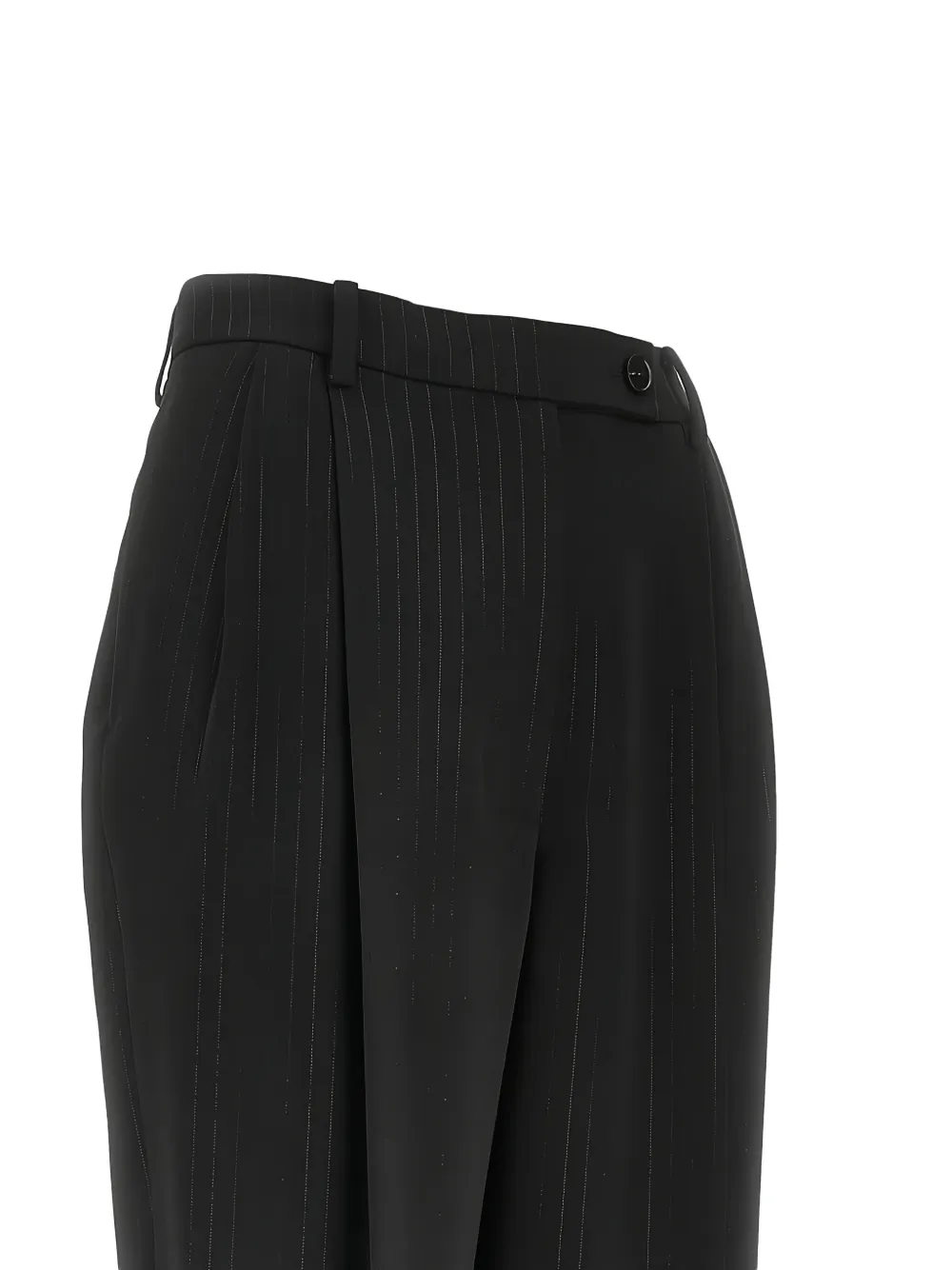 Emporio Armani Broek met krijtstreep Zwart