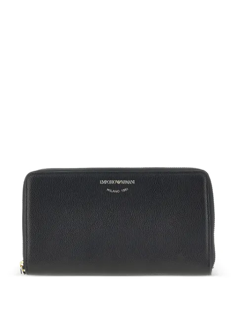 Emporio Armani zipped leather wallet