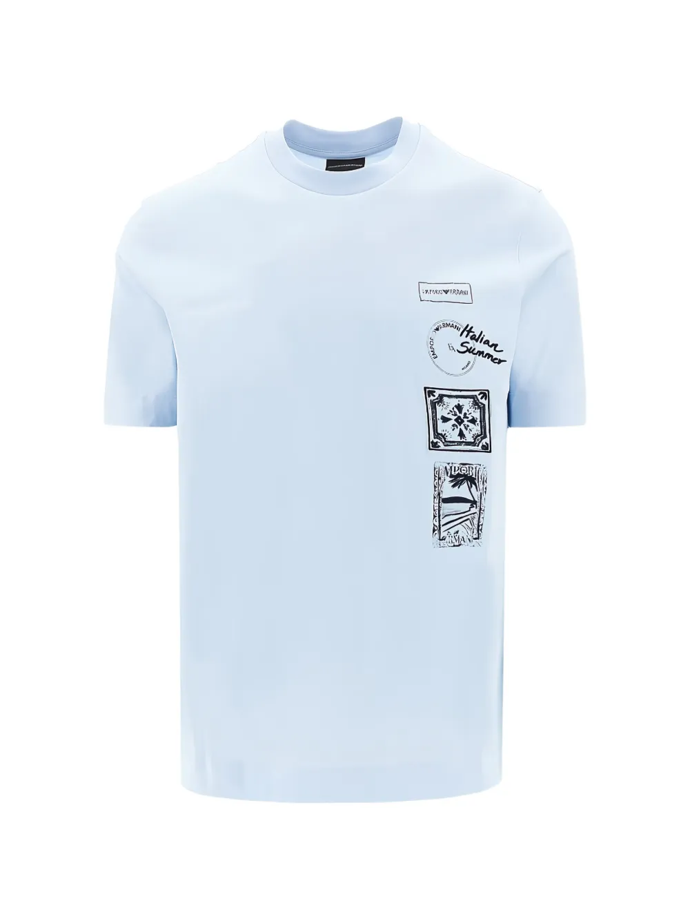 Emporio Armani printed T-shirt - Blu