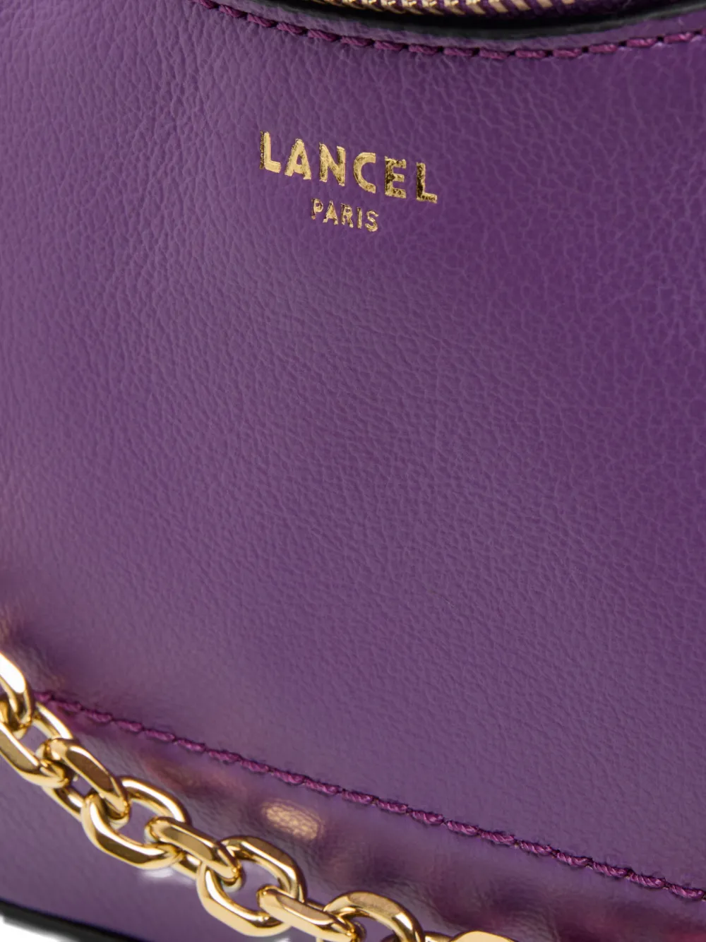 Lancel Croisette schoudertas met kettinghengsel Paars