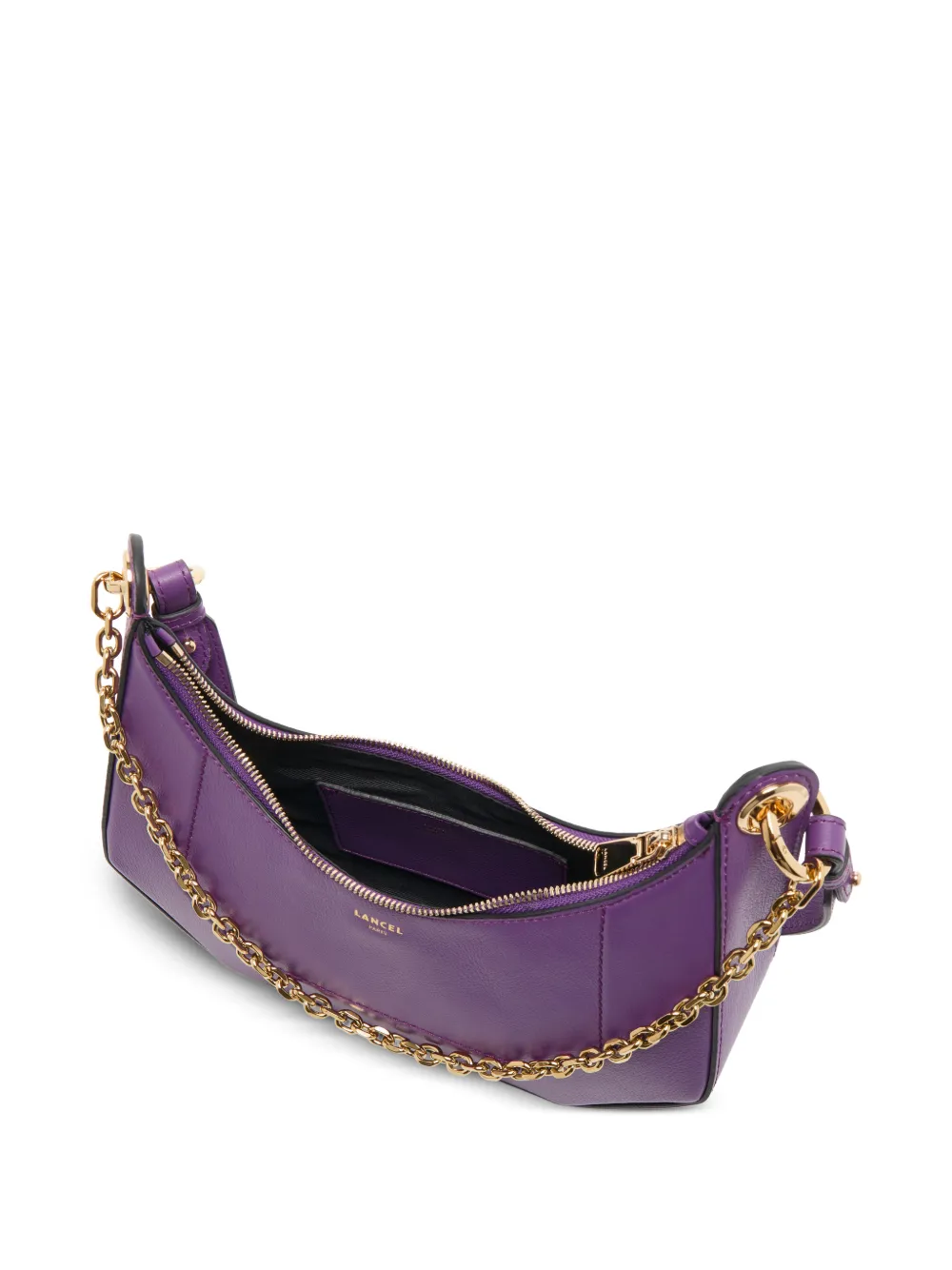 Lancel Croisette schoudertas met kettinghengsel Paars