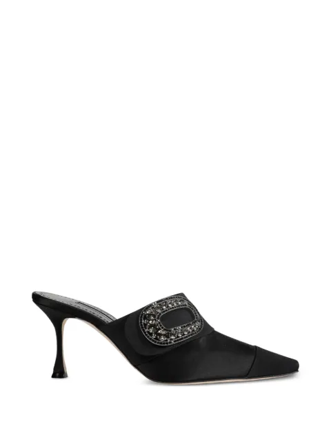 Manolo Blahnik 70mm embellished mules