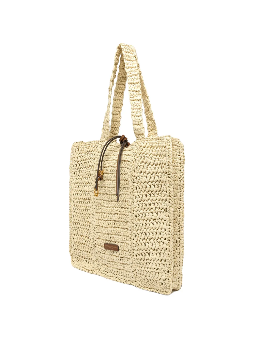 GIANNI CHIARINI Nefeli geweven schoudertas Beige