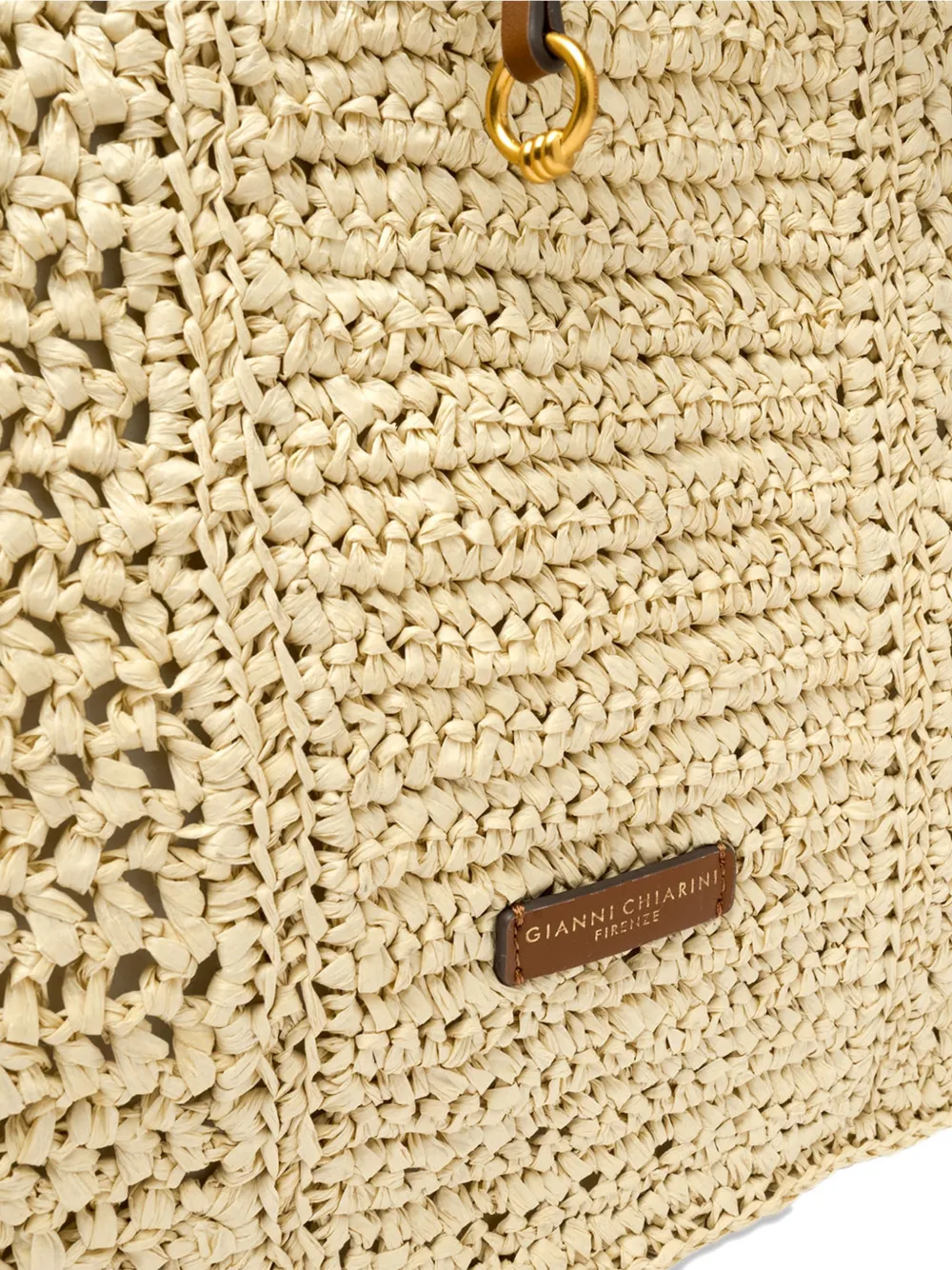 GIANNI CHIARINI Nefeli geweven schoudertas Beige