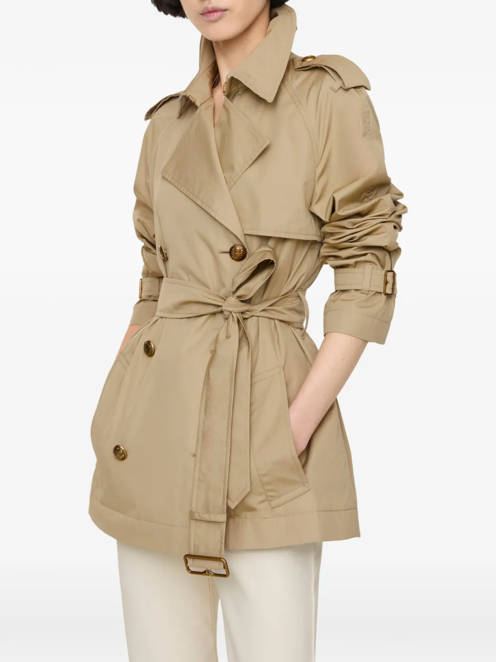 Burberry Katoenen Belgravia korte trenchcoat Beige
