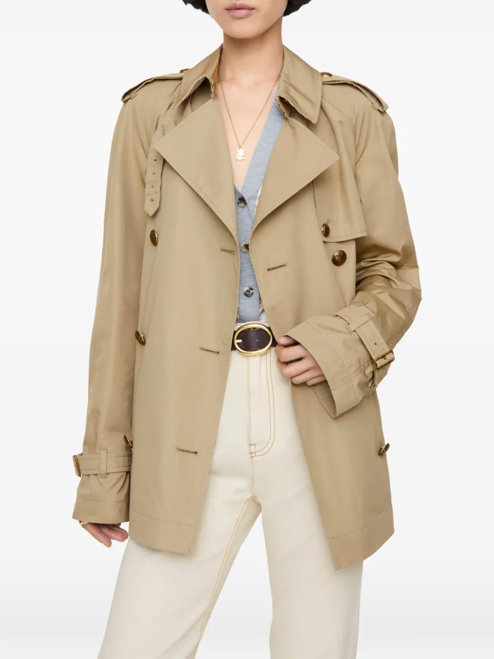 Burberry Katoenen Belgravia korte trenchcoat Beige