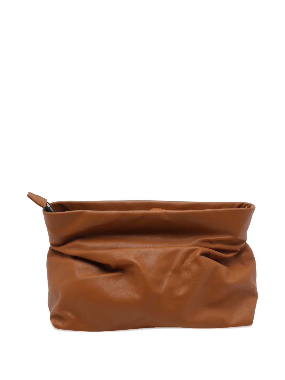  Vic Matie Travel Zip Leather Shoulder Bag - Brown 