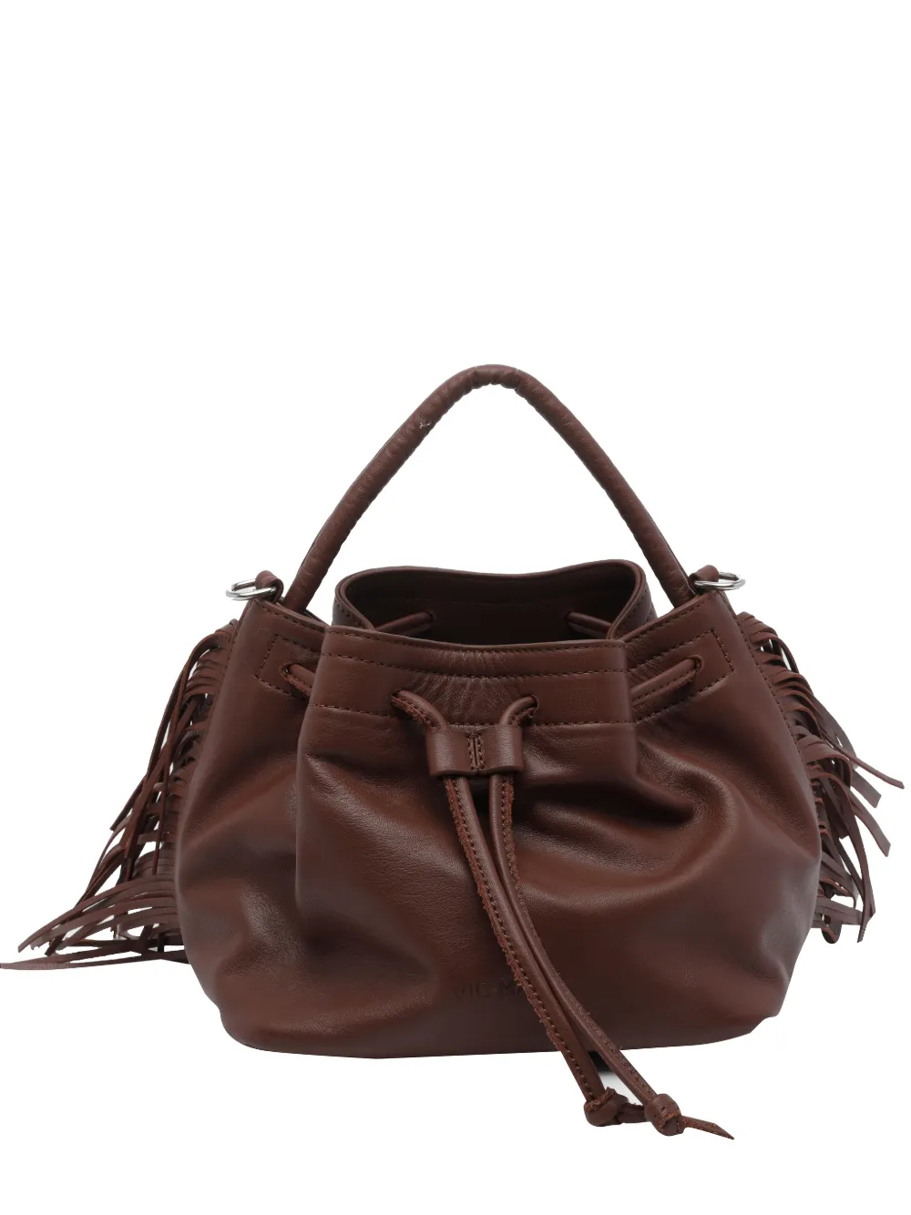 Vic Matie Travel fringes bucket bag - Marrone