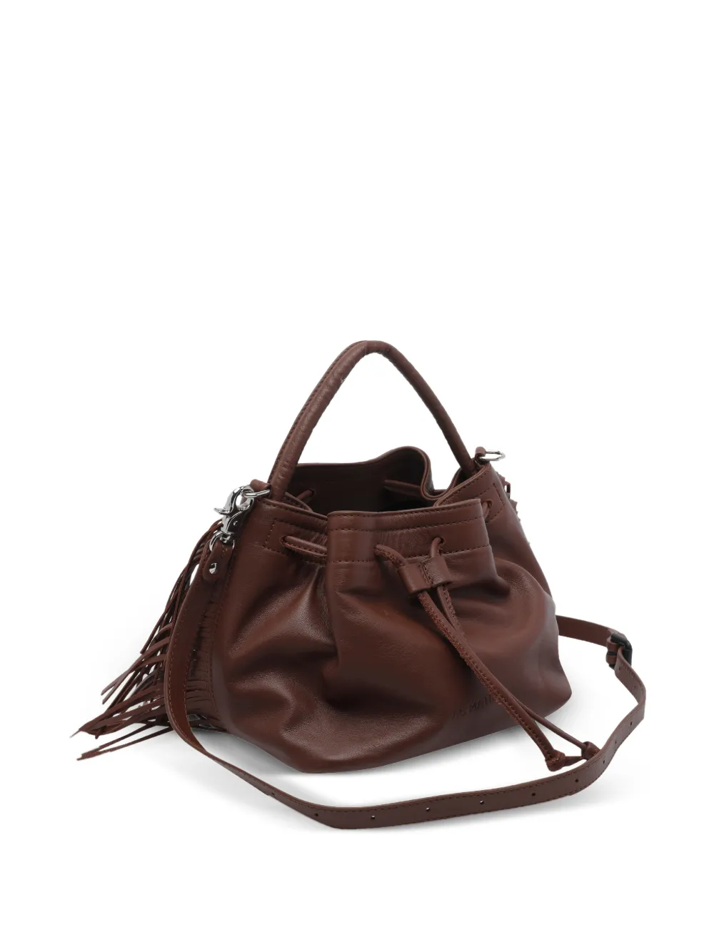  Vic Matie Travel Fringes Bucket Bag - Brown 