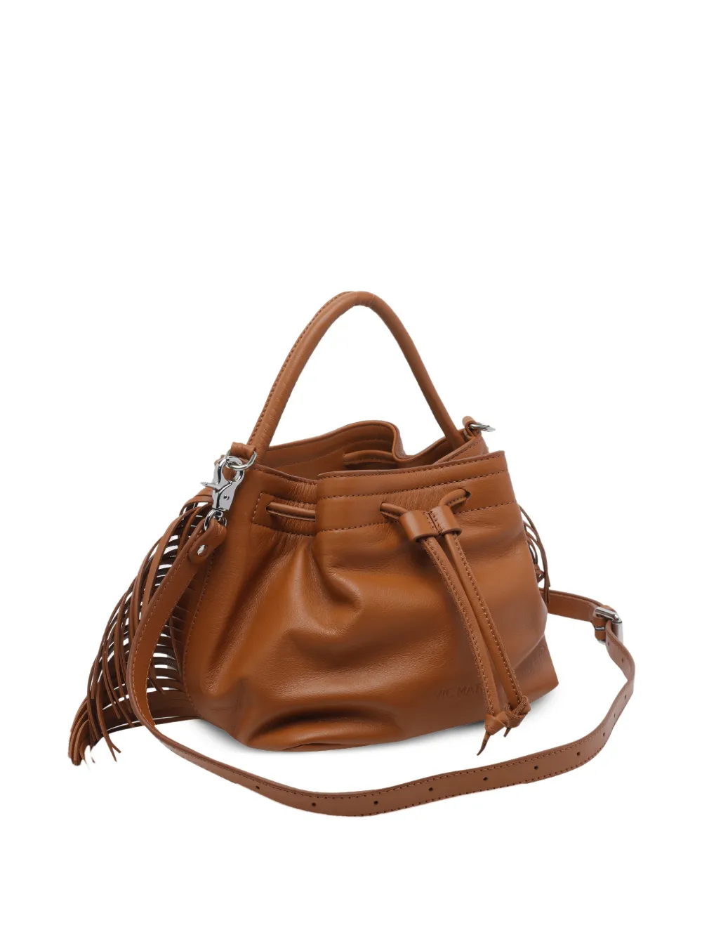  Vic Matie Travel Fringed Bucket Bag - Brown 