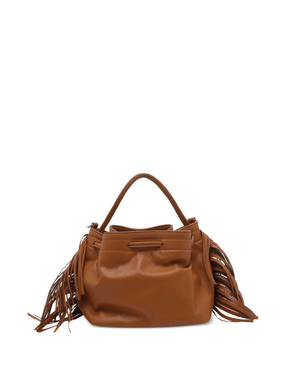  Vic Matie Travel Fringed Bucket Bag - Brown 