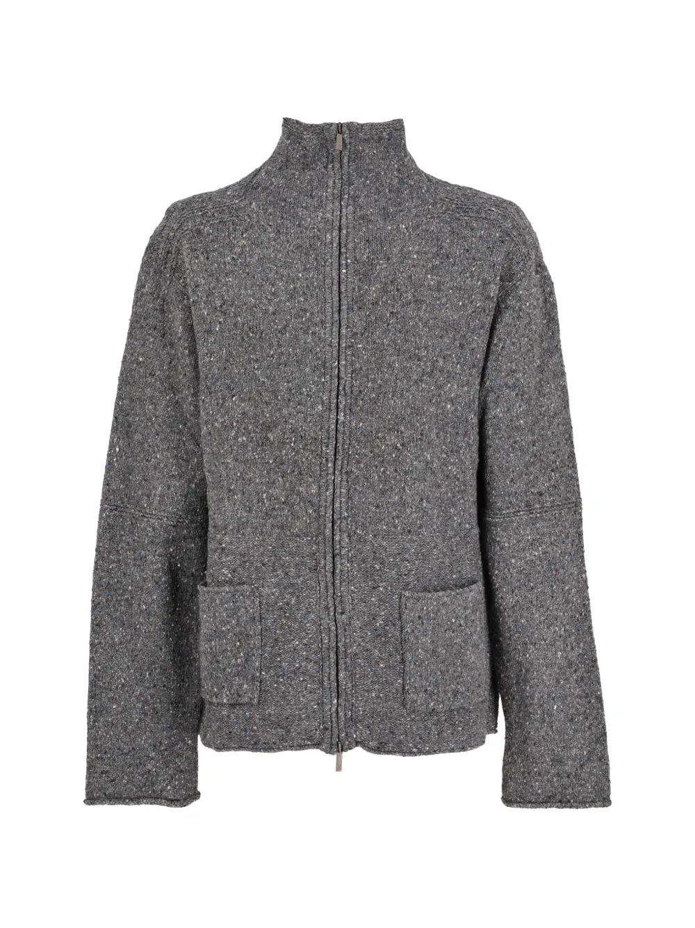 Kenzo Pre-Owned full-zip front-pocket sweater - Grigio