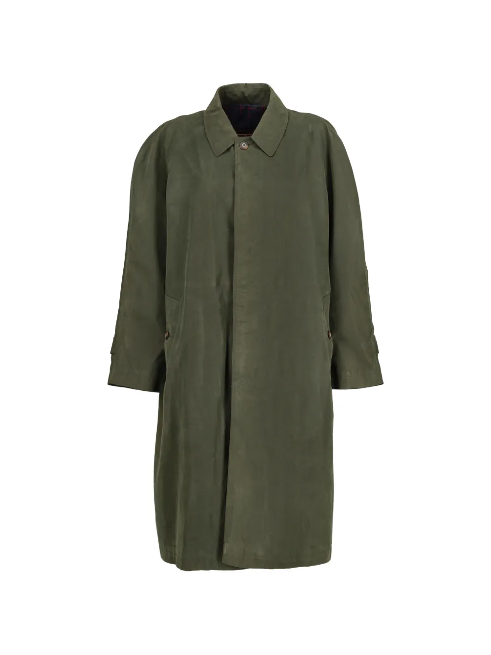 Vintage button-fastening coat - Verde