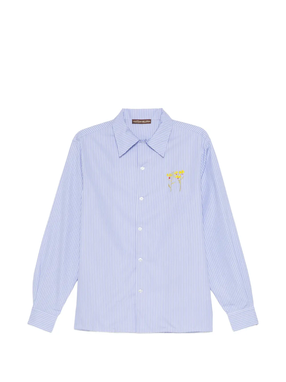 CHATEAU ORLANDO floral-embrodairy shirt - Blue