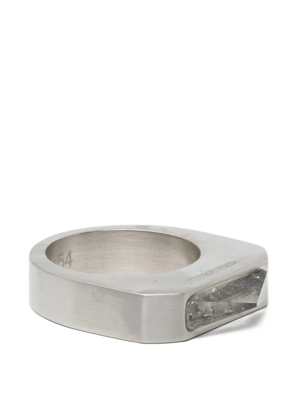 Rick Owens Hollywood Pyramid ring - Argento