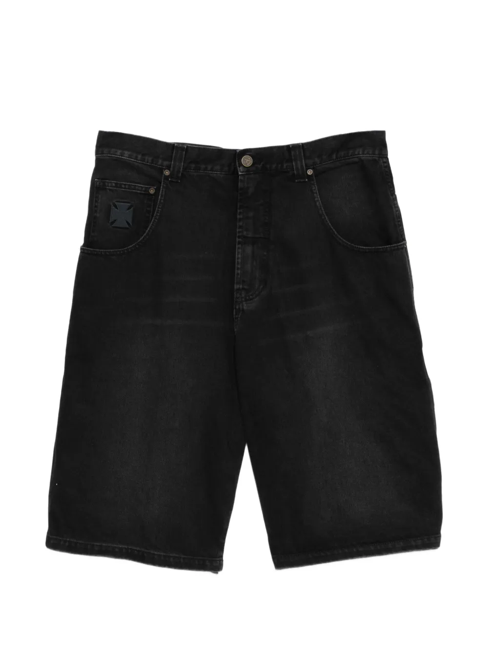 VETEMENTS faded denim shorts - Schwarz