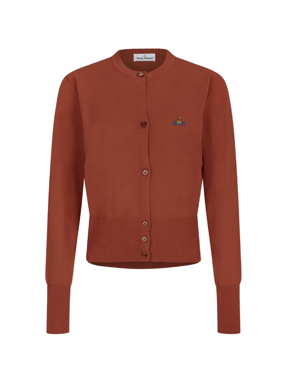 Vivienne Westwood Bea button embroidered cardigan - Marrone