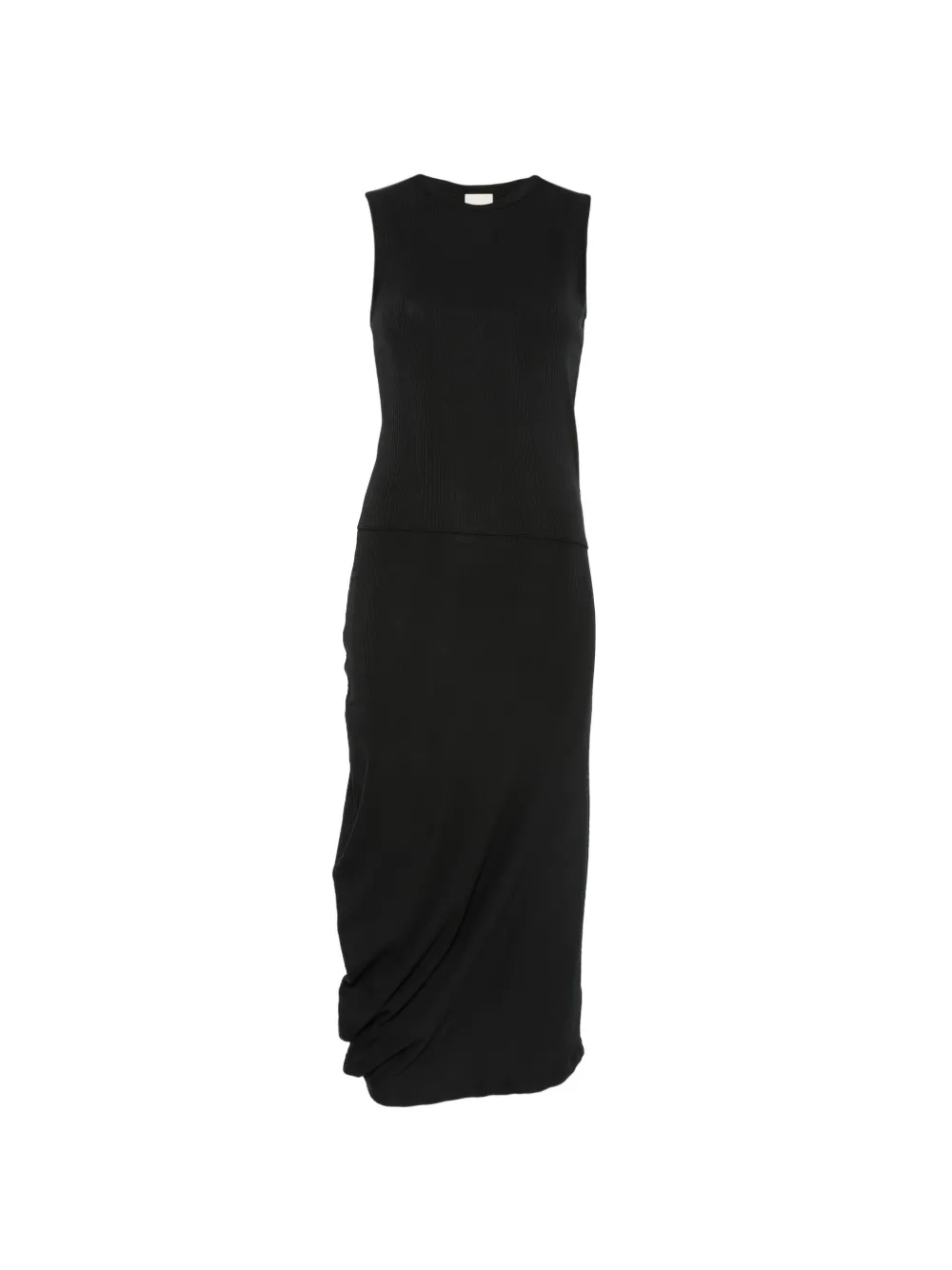 Calvin Klein ribbed sleeveless midi dress - Schwarz