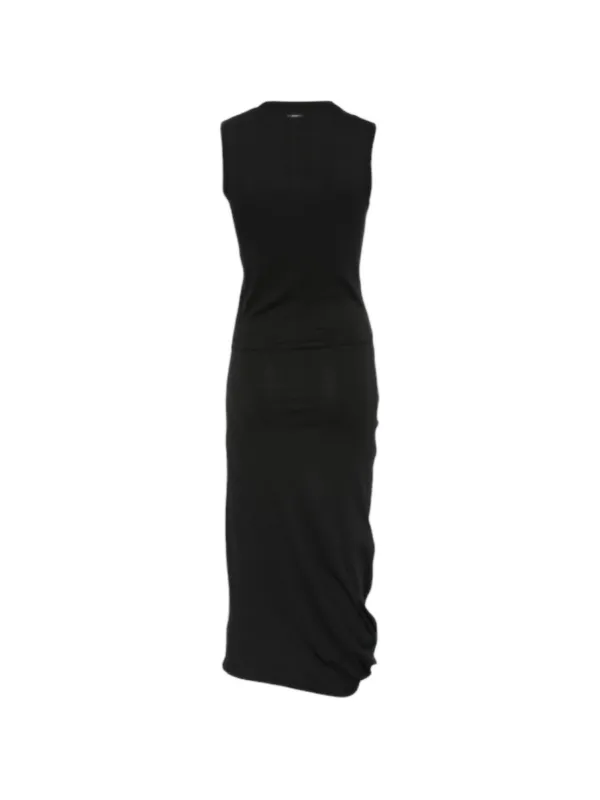 calvin klein dresses Ribbed Sleeveless Midi Dress | Black Designed with a square Promotion_HolidaySpecials Select size:XL Capri One Piece | Sleeveless