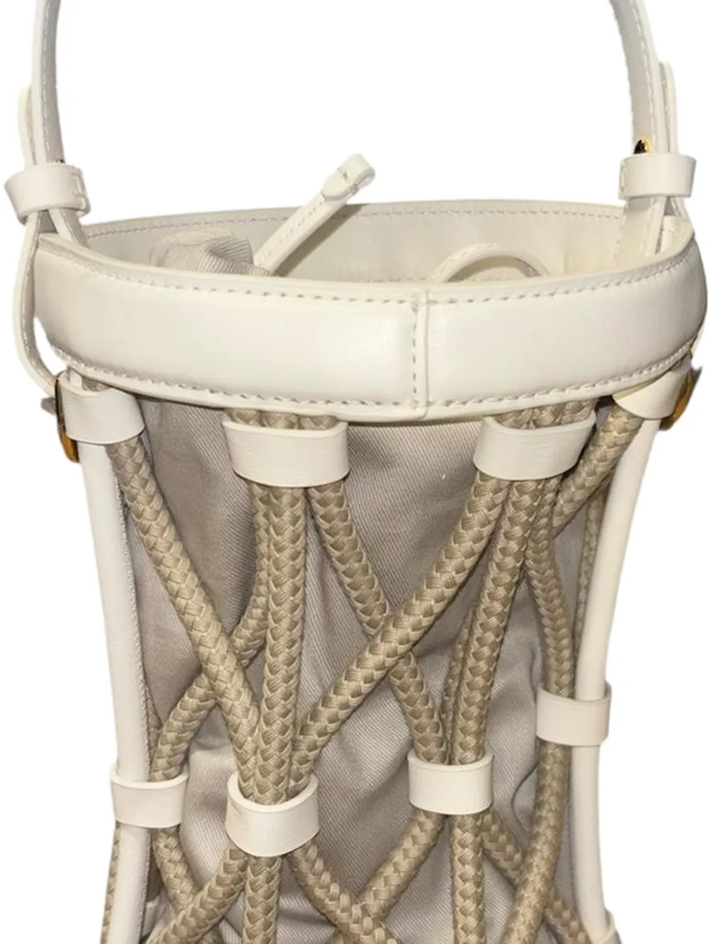 Coccinelle Koi geweven bucket-tas Wit