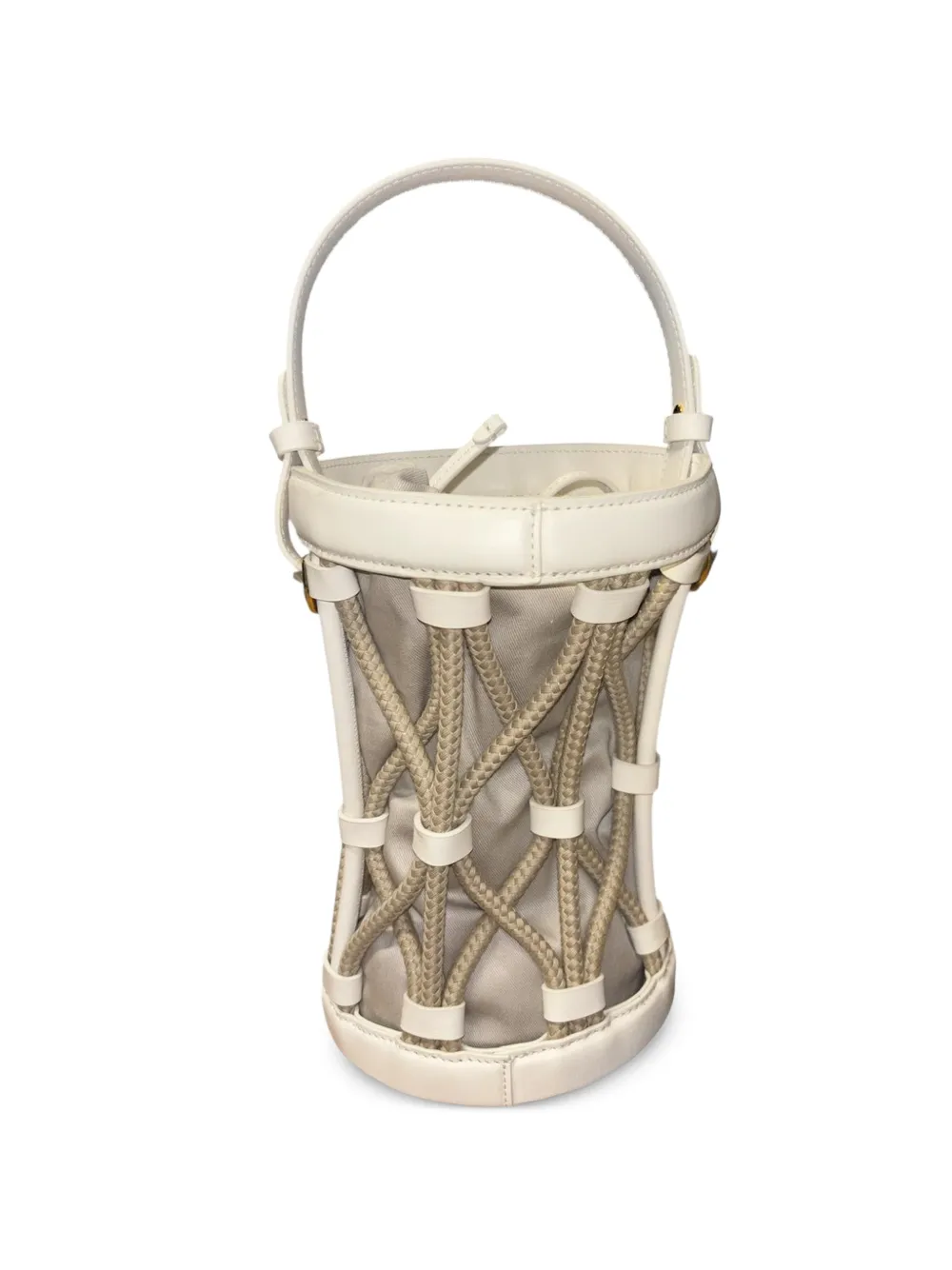 Coccinelle Koi woven bucket bag - Bianco
