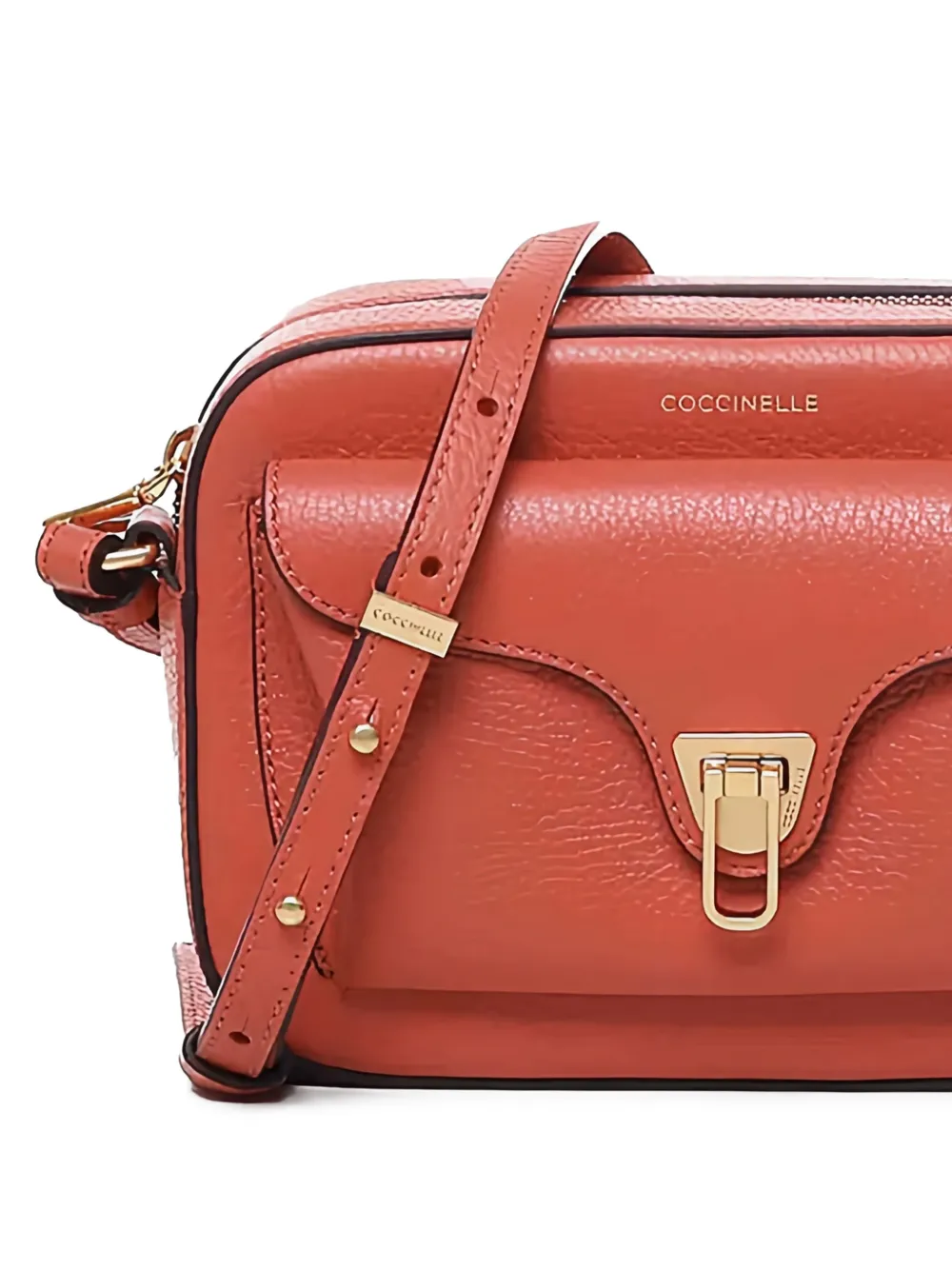 Coccinelle Beat leren crossbodytas Oranje