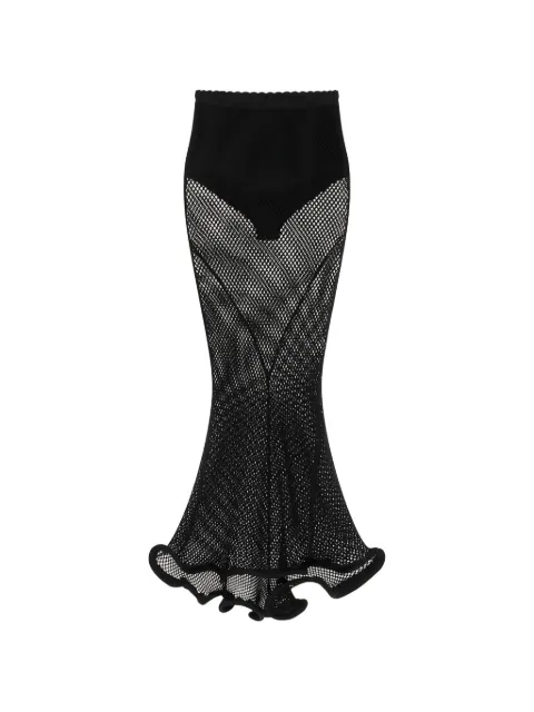 Givenchy kickback ruffled midi skirt