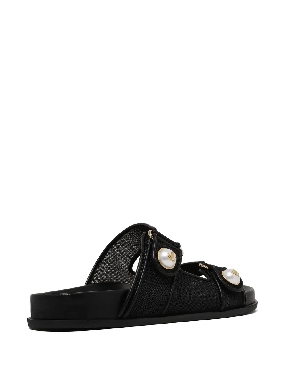 Jimmy Choo Fayence pearl-detail sandals Zwart