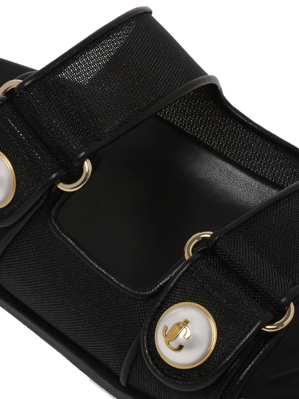 Jimmy Choo Fayence pearl-detail sandals Zwart