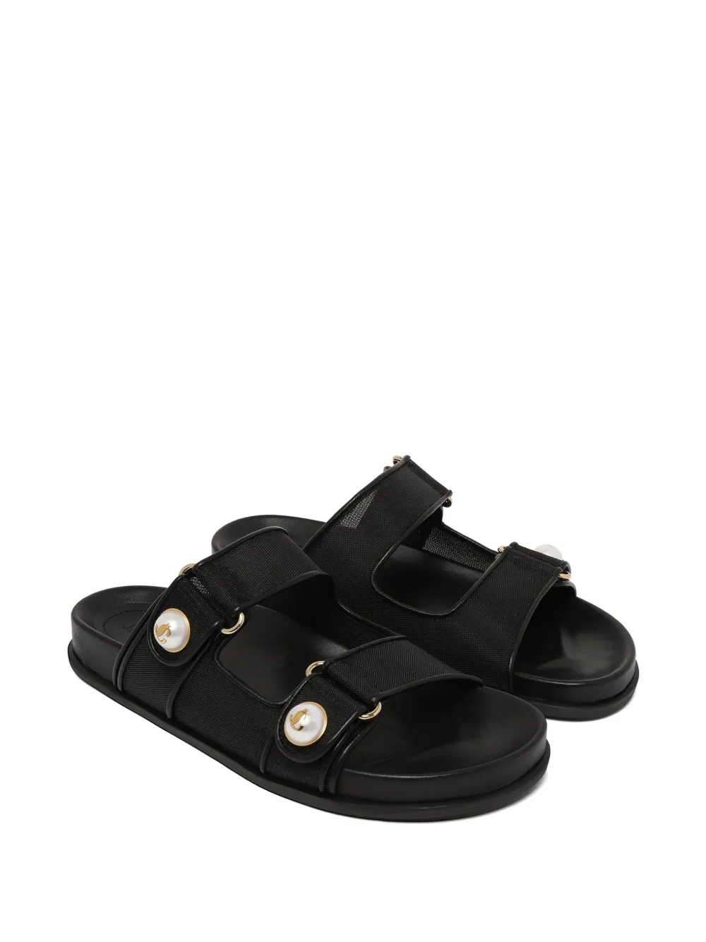 Jimmy Choo Fayence pearl-detail sandals Zwart