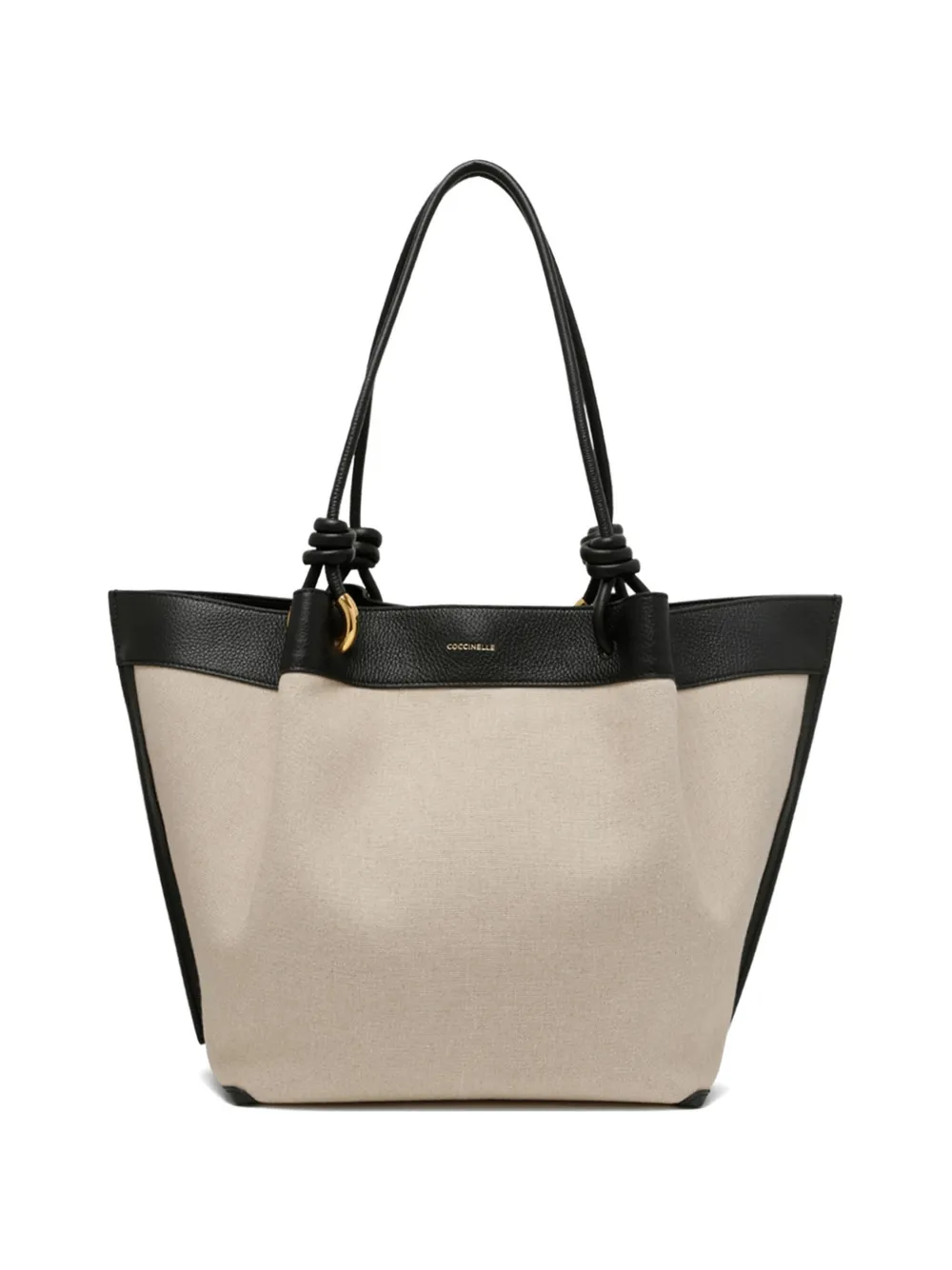 Coccinelle knot-handle tote bag - Toni neutri