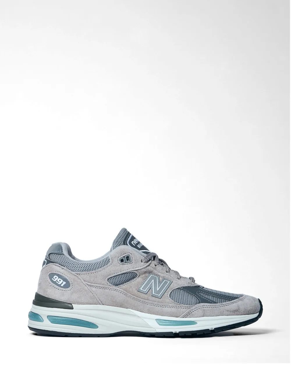 New Balance 991v2 logo-patch sneakers - Grigio