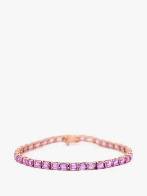 YI Collection pulsera con zafiro rosa