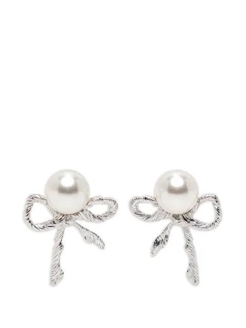 SHUSHU/TONG aretes con motivo de listón