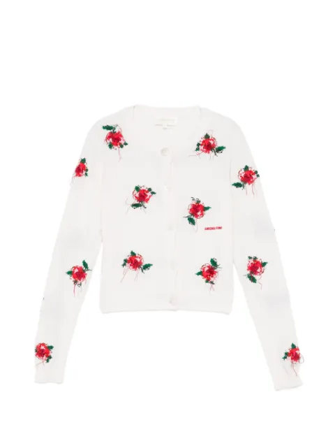 SHUSHU/TONG floral-embroidered cardigan
