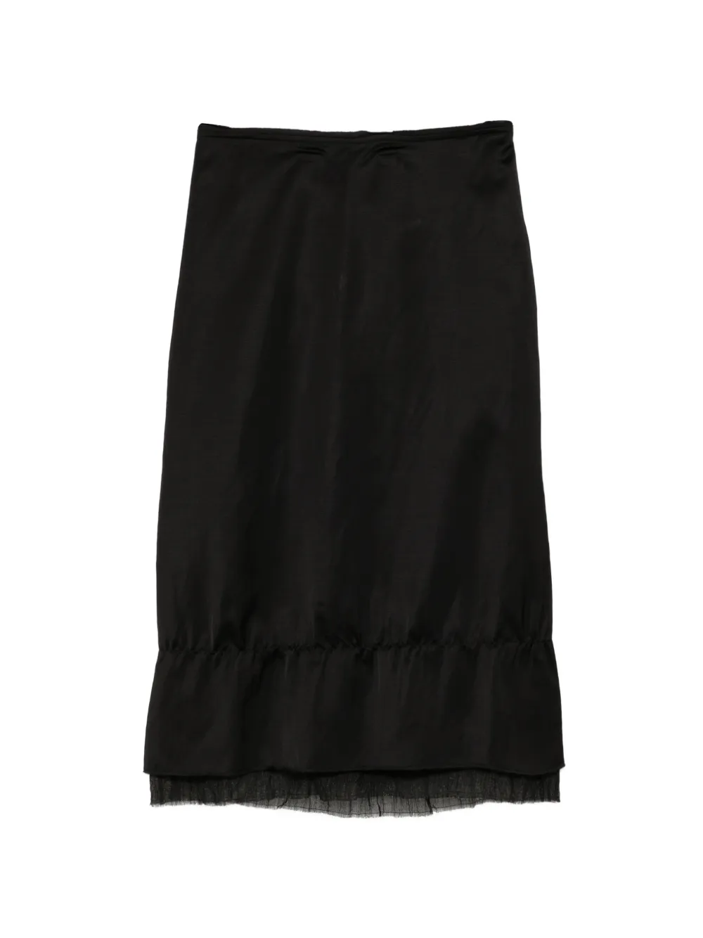 TOTEME satin midi skirt - Nero