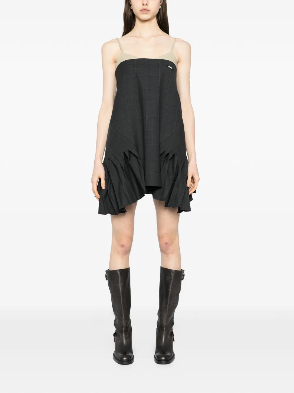 BONBOM Mini-jurk met imitatielaag Grijs