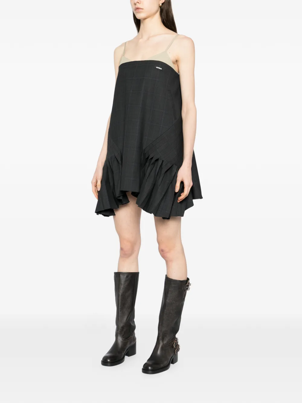 BONBOM Mini-jurk met imitatielaag Grijs