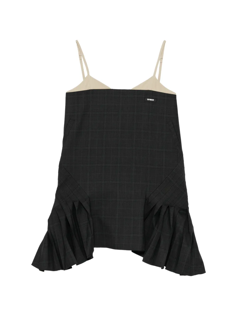 BONBOM fake-layering mini dress - Grey