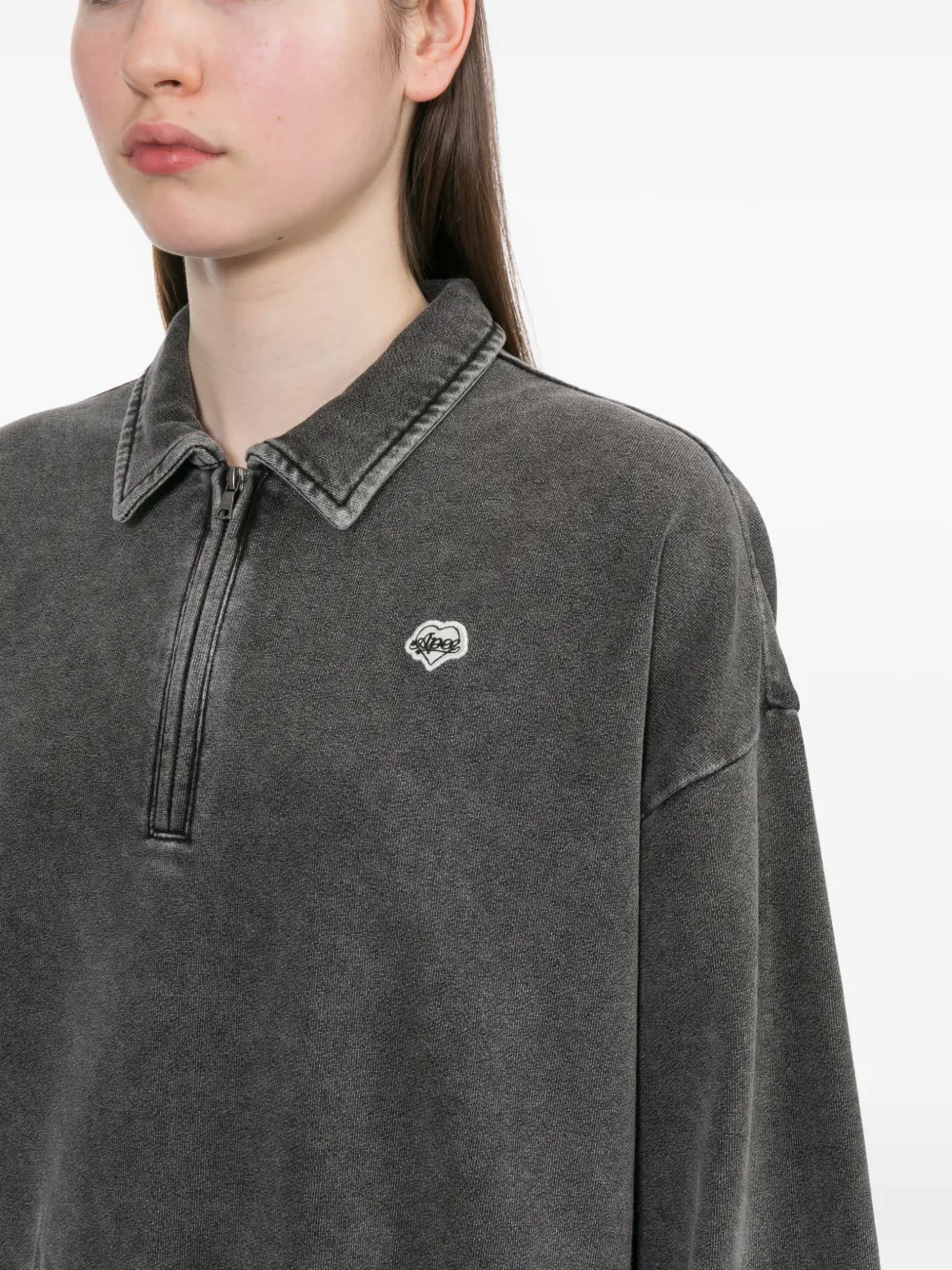 Logo-Patched Half-Zip Sweatshirt