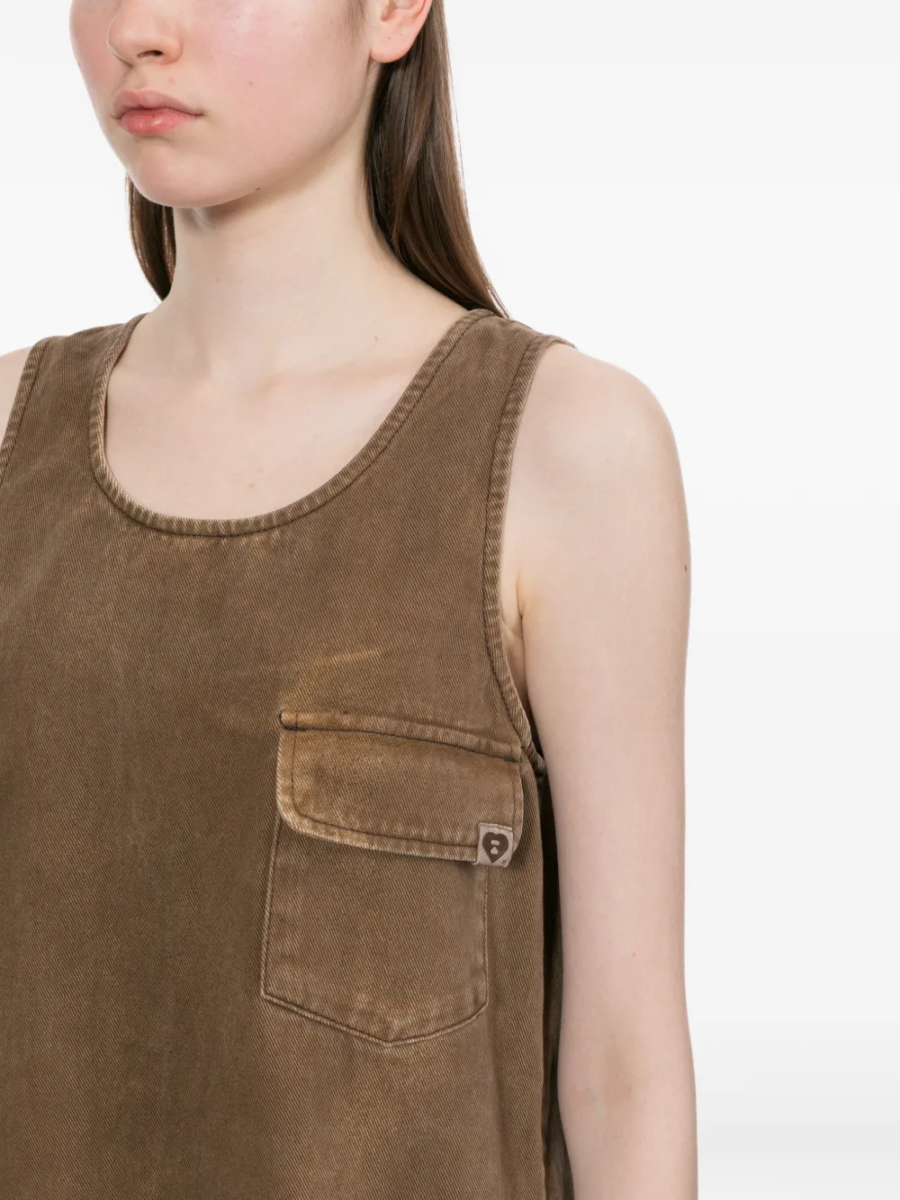 APEE™ by *A BATHING APE Mouwloze jurk Bruin