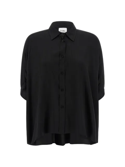 Nude batwing-sleeve shirt