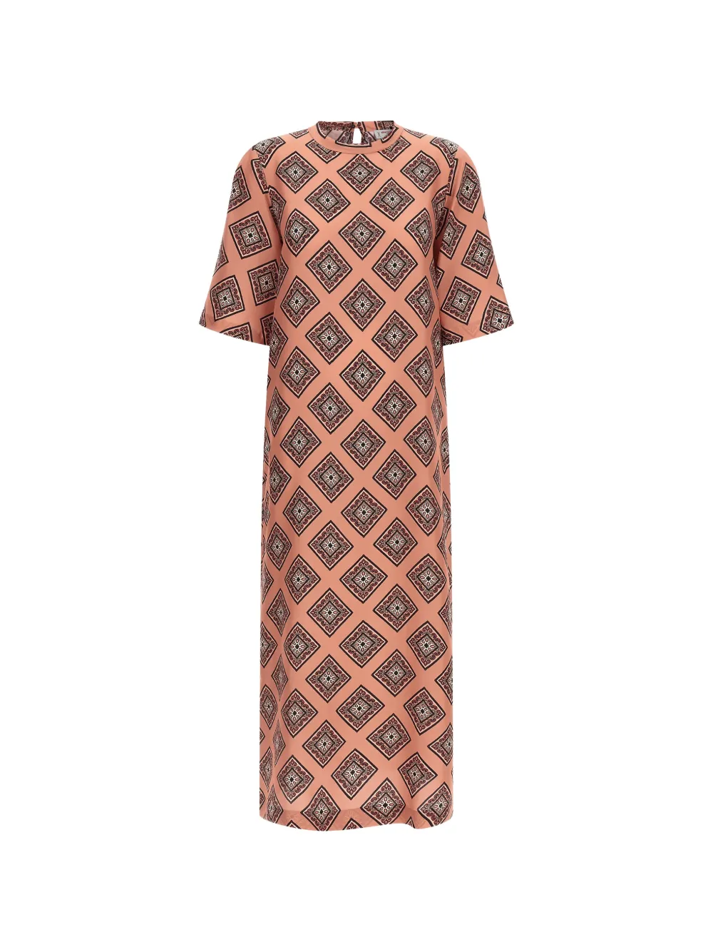 Alberto Biani tie print long dress - Rosa